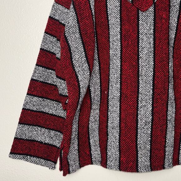 Mexican Baja Hoodie Sweater red and gray unisex - Picture 16 of 16